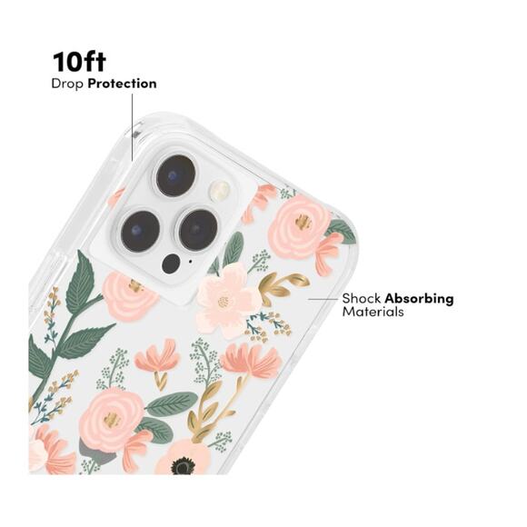 Rifle Paper Co. iPhone 12 Max Pro Case in Clear Wildflowers - Picture 6 of 8